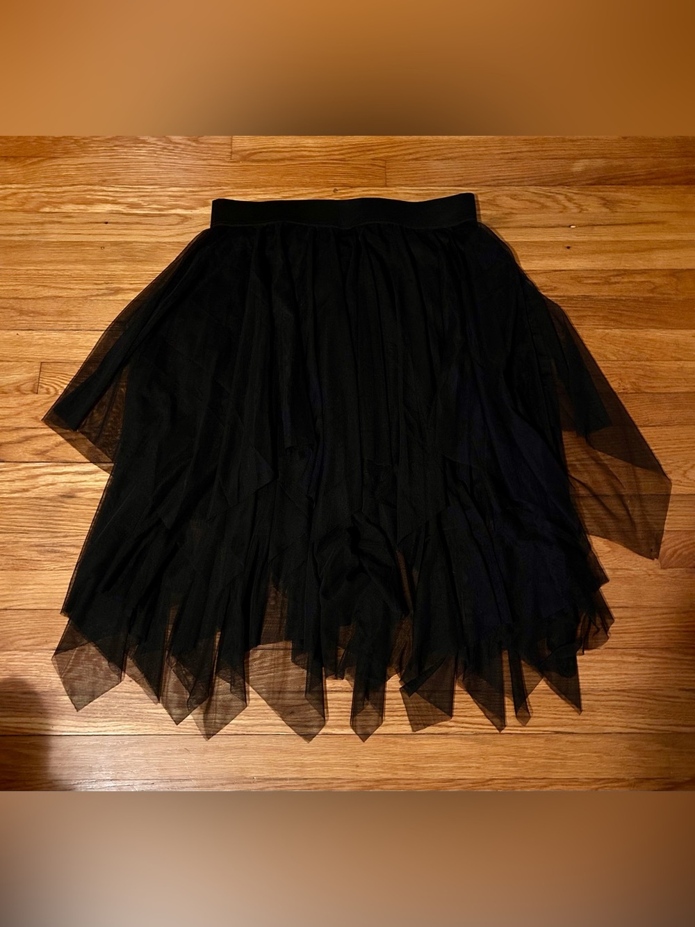 Torrid Black Nightfall Hanky Hem Tulle Skirt Size 2X